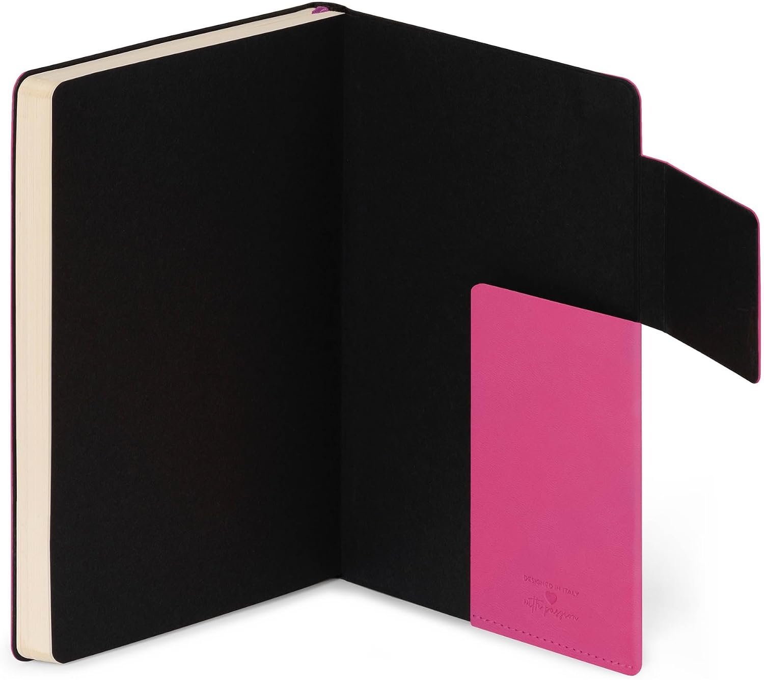 image:imageLEGAMI My Notebook 6 mm liniertes Notizbuch Raspberry Small FSCzertifiziertes Papier 192 Seiten Softcover elastischer Verschluss 95 x 135 cmRASPBERRY