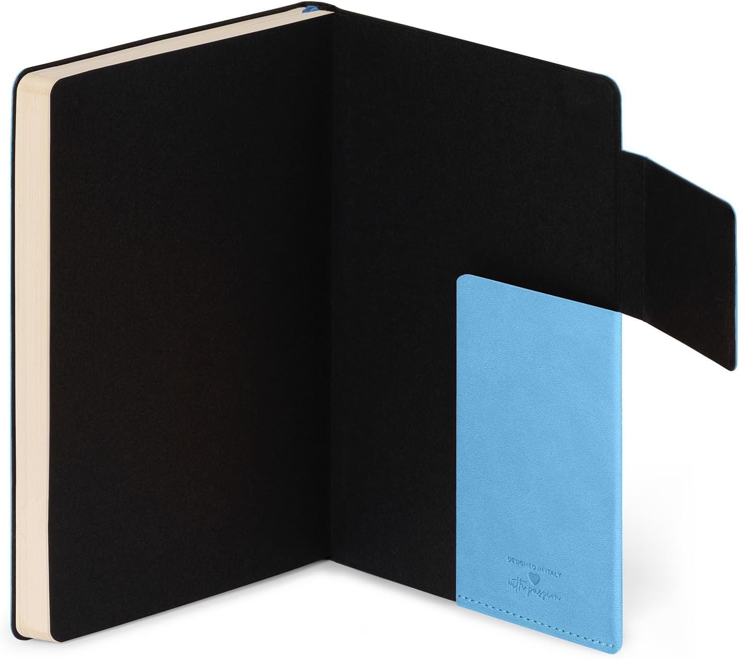 image:imageLEGAMI My Notebook 6 mm liniertes Notizbuch Raspberry Small FSCzertifiziertes Papier 192 Seiten Softcover elastischer Verschluss 95 x 135 cmRETRO BLUE