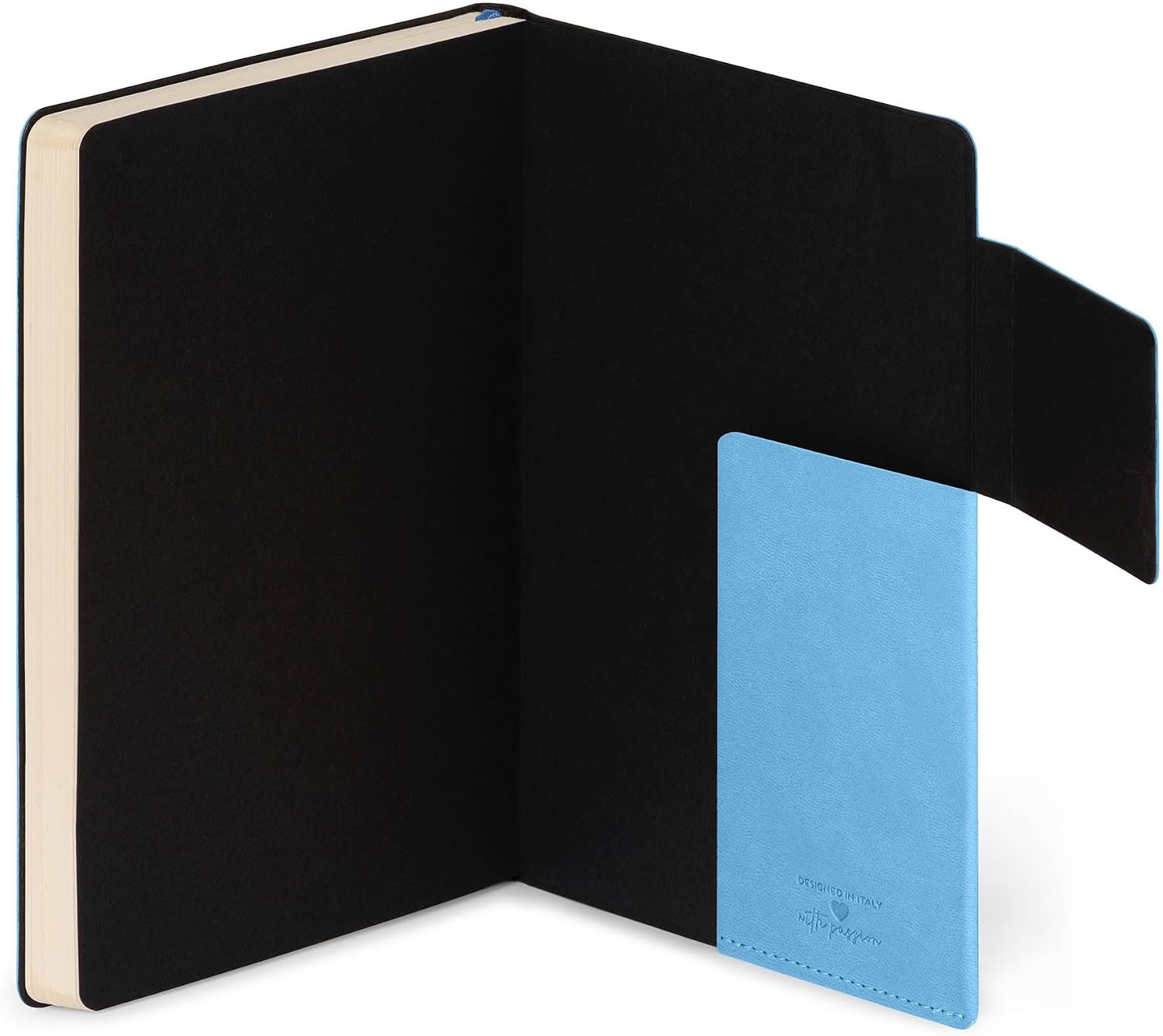 image:imageLEGAMI My Notebook 6 mm liniertes Notizbuch Raspberry Small FSCzertifiziertes Papier 192 Seiten Softcover elastischer Verschluss 95 x 135 cmRETRO BLUE