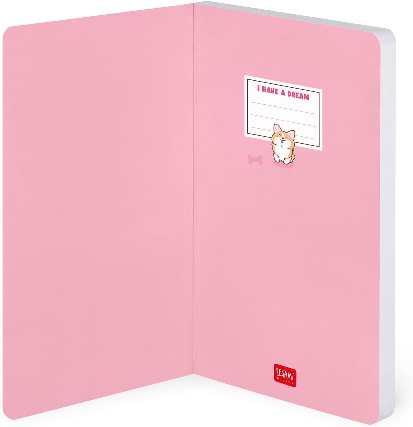 image:imageLEGAMI Notizbuch mit linierten Medium Sushi Cat 164 Seiten Endtasche letzte 24 Seiten herausnehmbar elastischer Verschluss abgerundete Ecken FSCzertifiziertes Papier 13x21 cmCORGI
