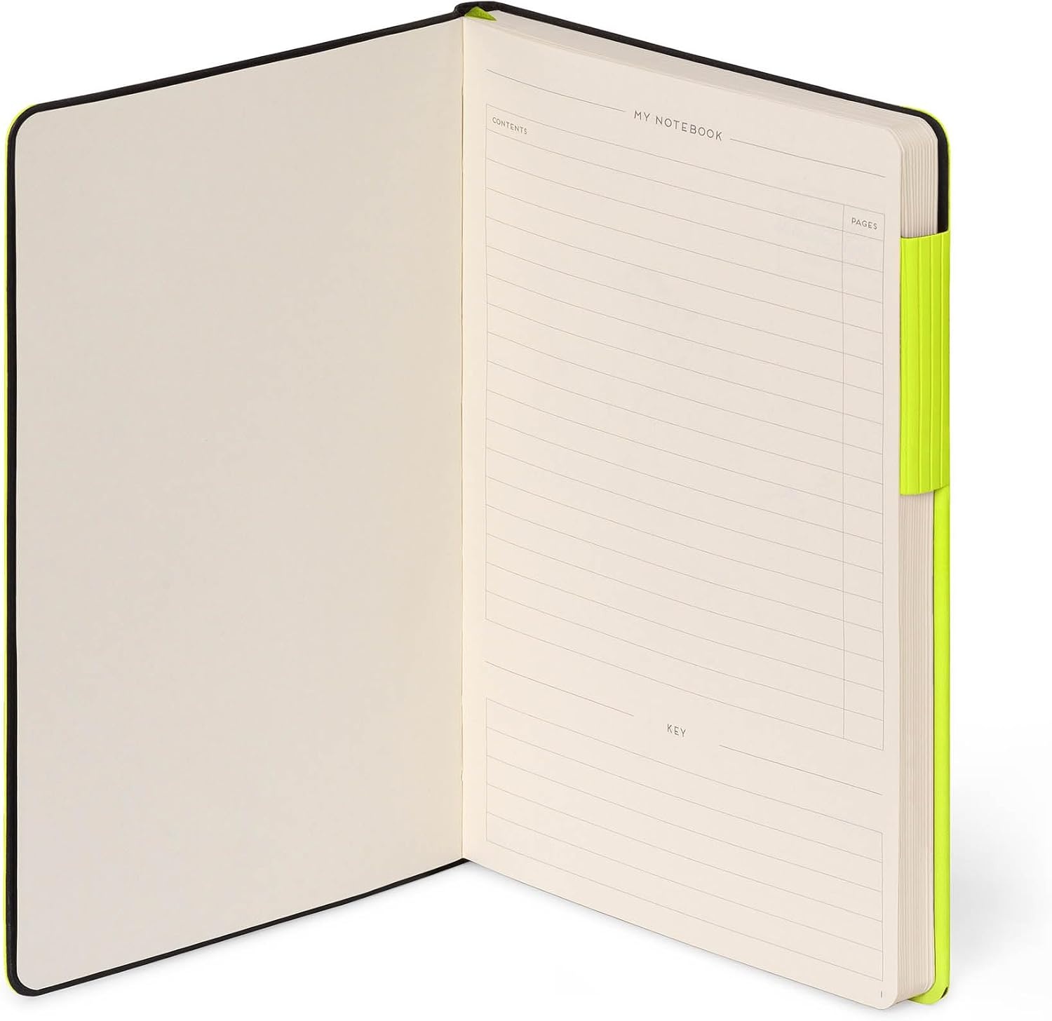 image:imageLEGAMI Weies Papier Notizbuch My Notebook Deep Graphite Large FSCzertifiziertes Papier 192 Seiten weicher Einband elastischer Verschluss 17 x 24 cmCHARTREUSE