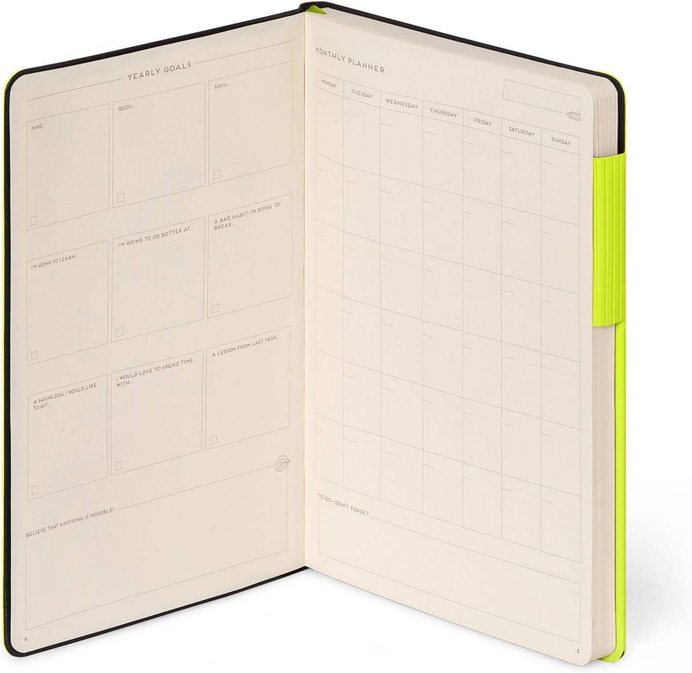 image:imageLEGAMI Weies Papier Notizbuch My Notebook Deep Graphite Large FSCzertifiziertes Papier 192 Seiten weicher Einband elastischer Verschluss 17 x 24 cmCHARTREUSE