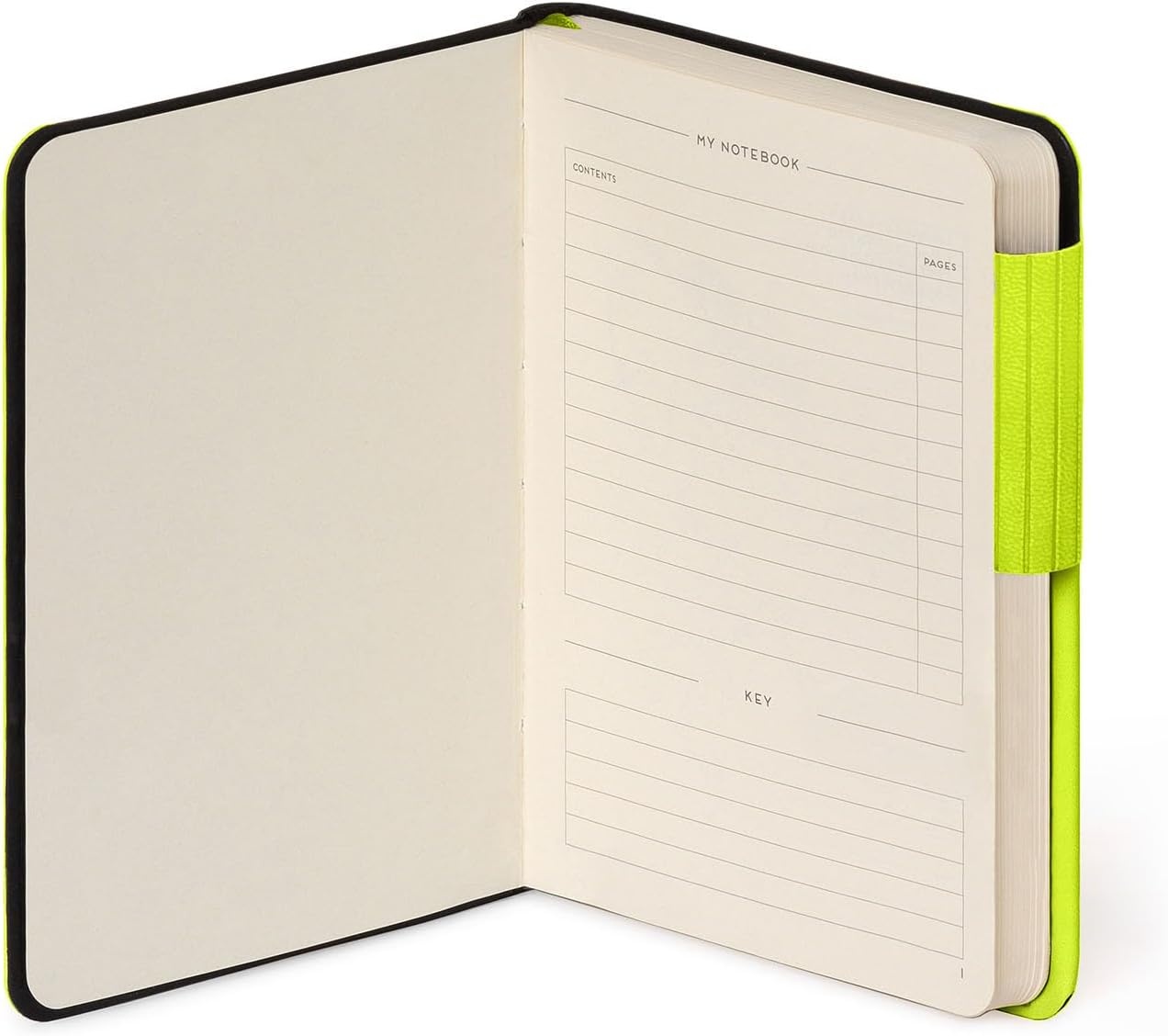 image:imageLEGAMI Weies Papier Notizbuch My Notebook Deep Graphite Large FSCzertifiziertes Papier 192 Seiten weicher Einband elastischer Verschluss 17 x 24 cmCHARTREUSE
