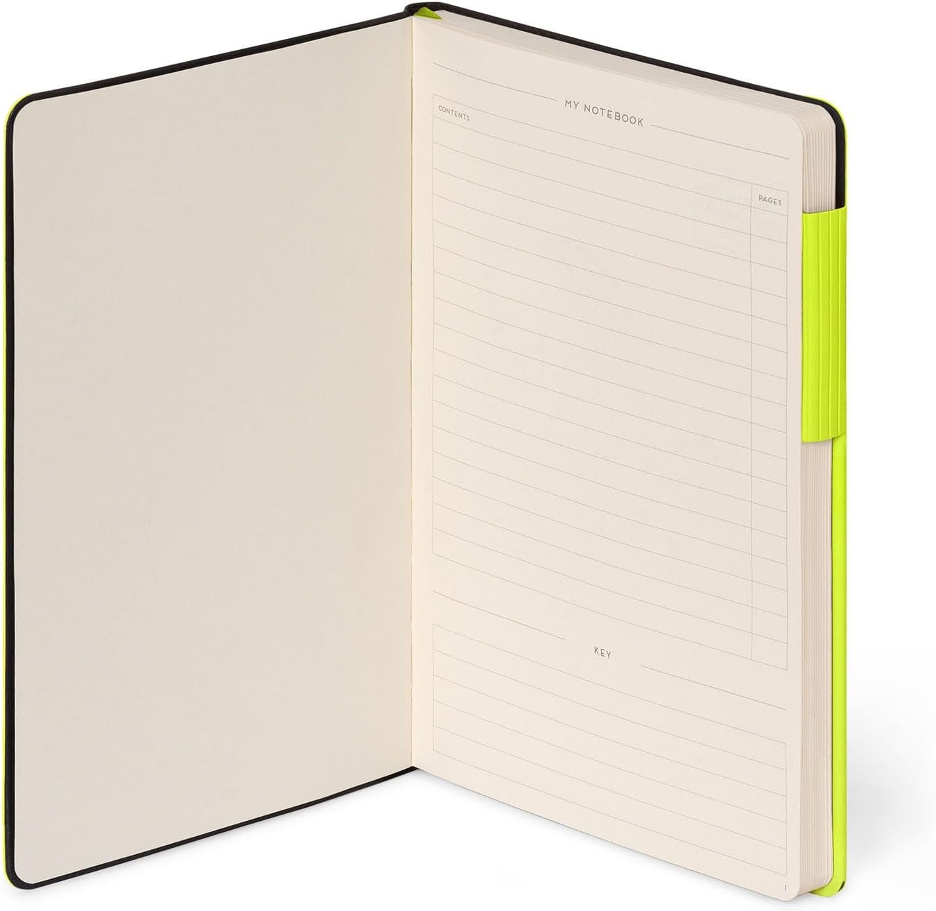 image:imageLEGAMI Weies Papier Notizbuch My Notebook Deep Graphite Large FSCzertifiziertes Papier 192 Seiten weicher Einband elastischer Verschluss 17 x 24 cmCHARTREUSE