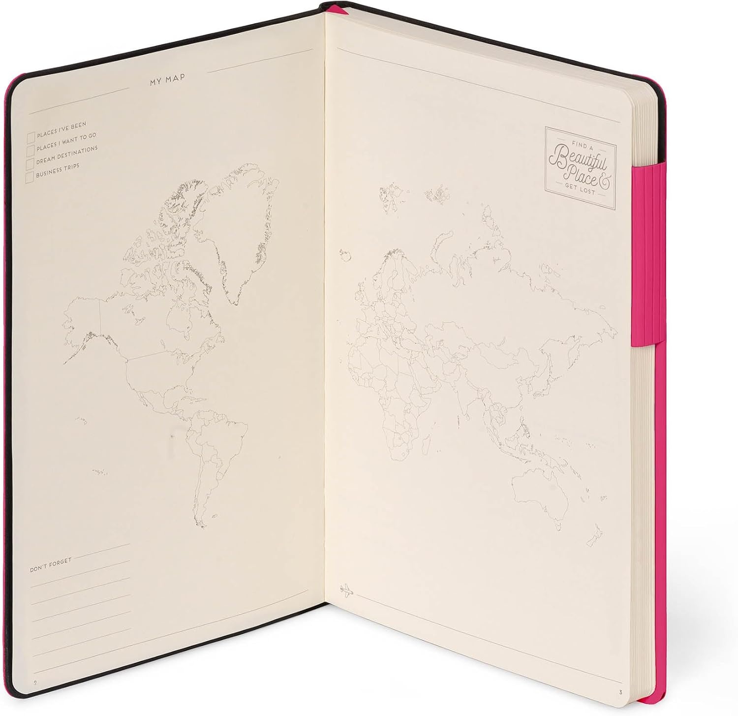image:imageLEGAMI Weies Papier Notizbuch My Notebook Deep Graphite Large FSCzertifiziertes Papier 192 Seiten weicher Einband elastischer Verschluss 17 x 24 cmRASPBERRY