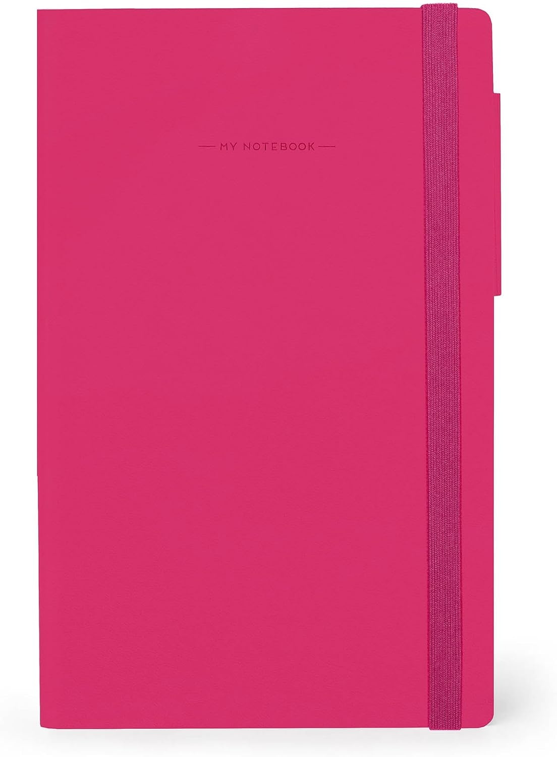 image:imageLEGAMI Weies Papier Notizbuch My Notebook Deep Graphite Large FSCzertifiziertes Papier 192 Seiten weicher Einband elastischer Verschluss 17 x 24 cmRASPBERRY