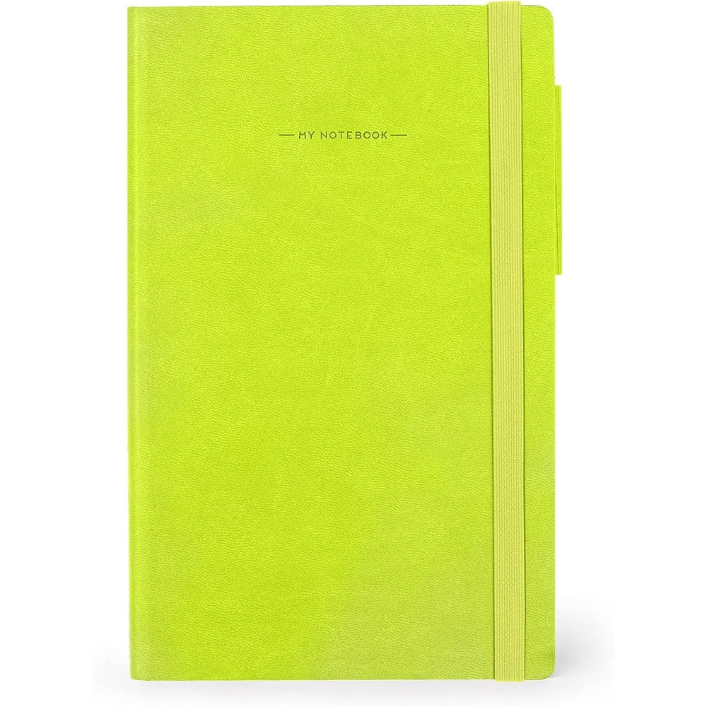 image:imageLEGAMI  Notizbuch mit Punkten My Notebook Aura Special Edition Medium FSC zertifiziertes Papier 192 Seiten weicher Einband elastischer Verschluss doppeltes Lesezeichen 13 x 21 cmCHARTREUSE