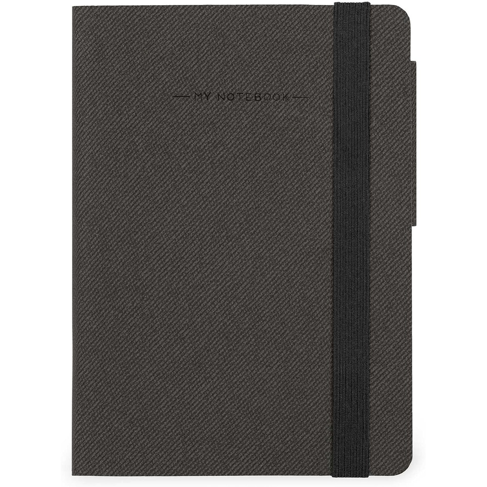 image:imageLEGAMI Weies Papier Notizbuch My Notebook Deep Graphite Large FSCzertifiziertes Papier 192 Seiten weicher Einband elastischer Verschluss 17 x 24 cmDEEP GRAPHITE