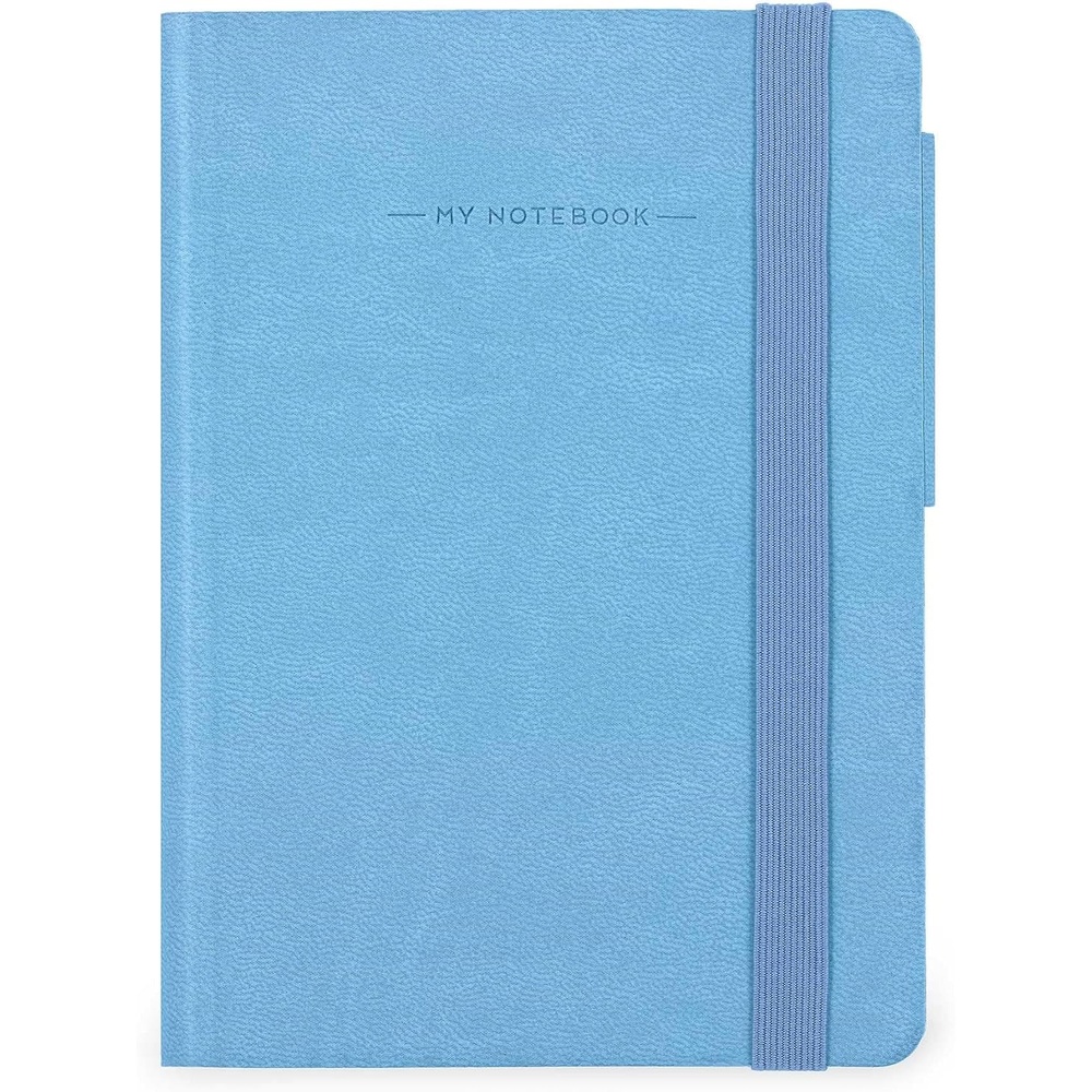 image:imageLEGAMI Weies Papier Notizbuch My Notebook Deep Graphite Large FSCzertifiziertes Papier 192 Seiten weicher Einband elastischer Verschluss 17 x 24 cmRETRO BLUE