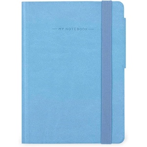 LEGAMI – My Notebook, 6 mm liniertes Notizbuch, Raspberry, Small, FSC-zertifiziertes Papier, 192 Seiten, Softcover, elastischer Verschluss, 9.5 x 13.5 cm(RETRO BLUE)