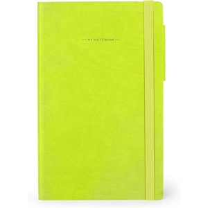 LEGAMI – Notizbuch mit Punkten My Notebook, Aura, Special Edition, Medium, FSC zertifiziertes Papier, 192 Seiten, weicher Einband, elastischer Verschluss, doppeltes Lesezeichen, 13 x 21 cm(CHARTREUSE)