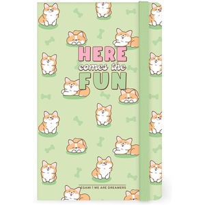 LEGAMI – Notizbuch mit linierten Medium, Sushi Cat, 164 Seiten, Endtasche, letzte 24 Seiten herausnehmbar, elastischer Verschluss, abgerundete Ecken, FSCzertifiziertes Papier, 13×21 cm(CORGI)