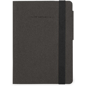 LEGAMI – Weißes Papier Notizbuch My Notebook, Deep Graphite, Large, FSC-zertifiziertes Papier, 192 Seiten, weicher Einband, elastischer Verschluss, 17 x 24 cm(DEEP GRAPHITE)