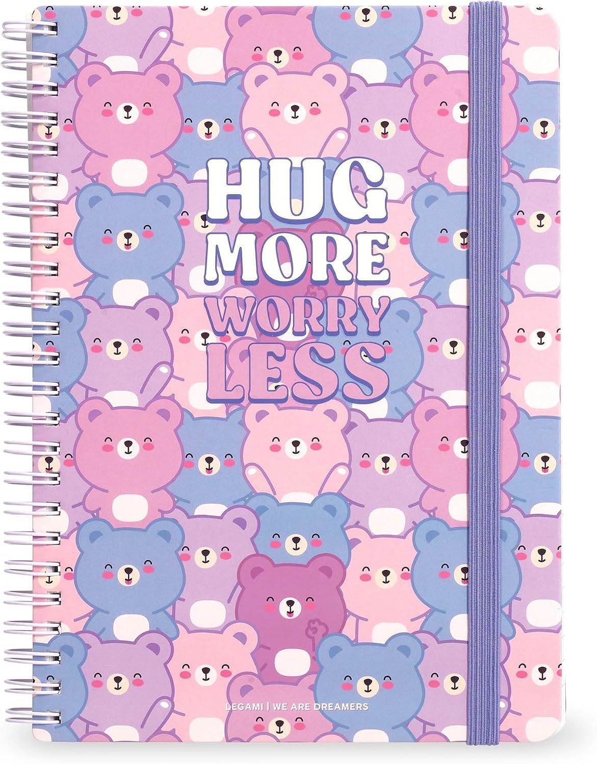 image:imageLEGAMI Spiralheft mit 7 mm Lineatur Teddy Bear A4 Format Maxi FSC zertifiziertes Papier Enthlt 1 Blatt Aufkleber 160 Seiten Elastischer Verschluss 21 x 29 cmTEDDY BEAR