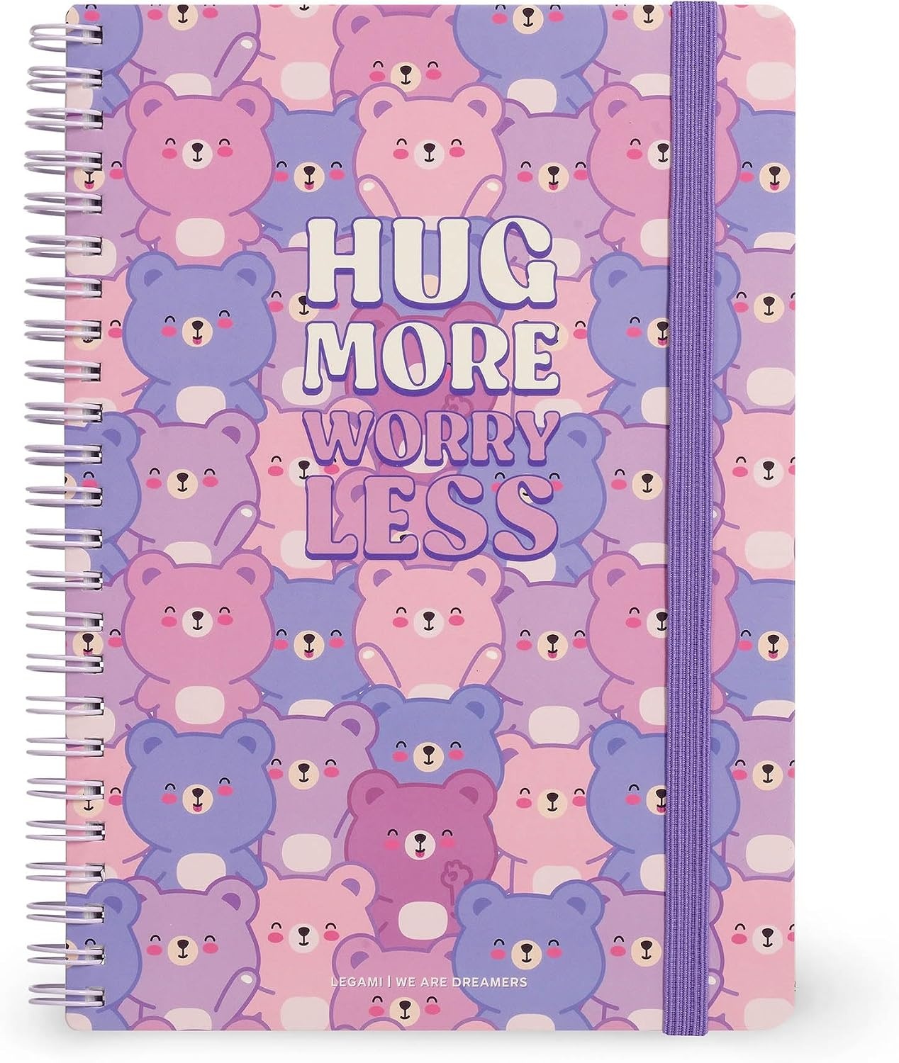 image:imageLEGAMI Spiralheft mit 7 mm Lineatur Teddy Bear A4 Format Maxi FSC zertifiziertes Papier Enthlt 1 Blatt Aufkleber 160 Seiten Elastischer Verschluss 21 x 29 cmTEDDY BEAR