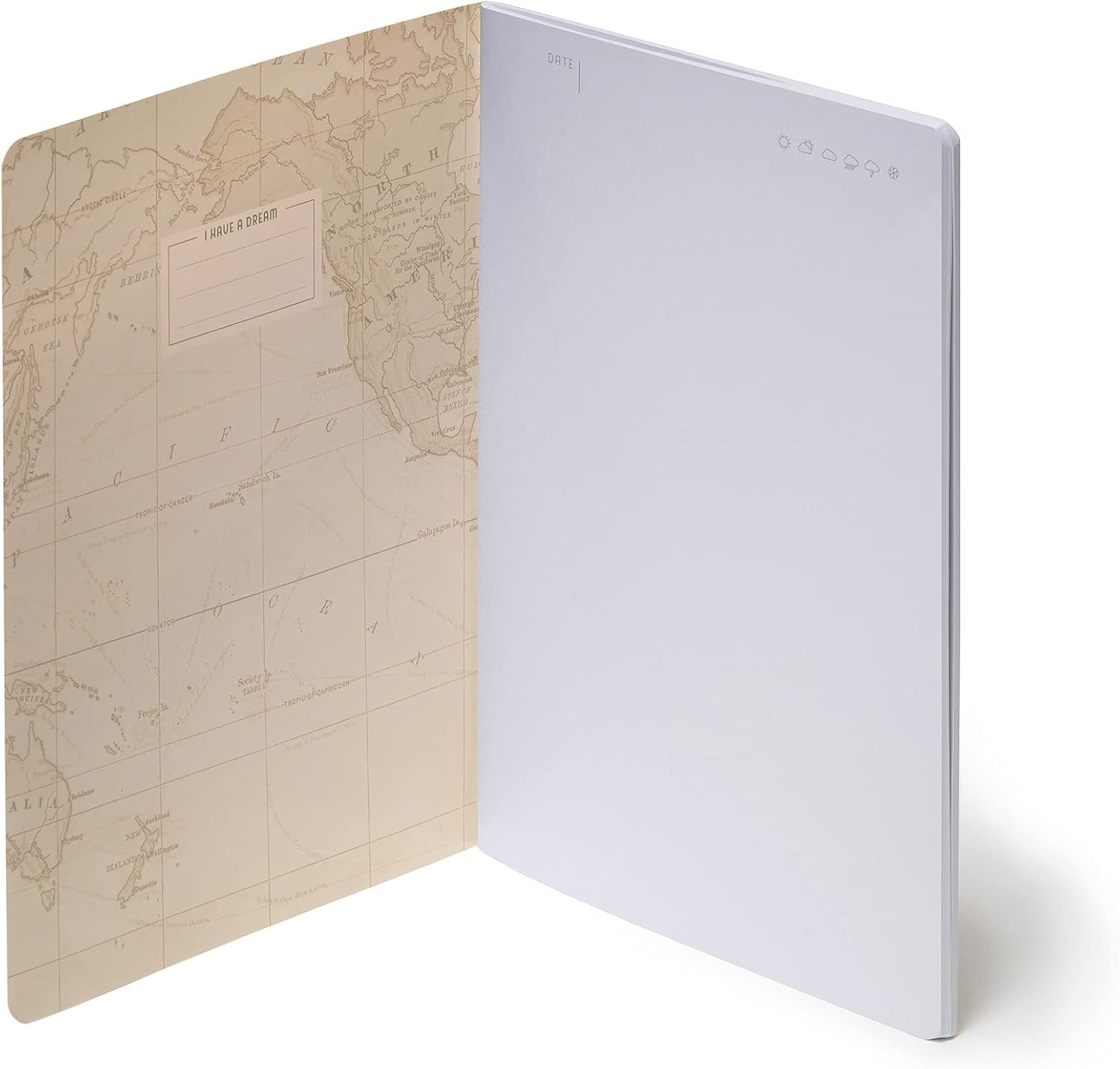 image:imageLegami Heft mit weiem Blatt Format A5 Medium 142 x 21 cm weies Papier 80 Seiten SingerPunktBindungTravel