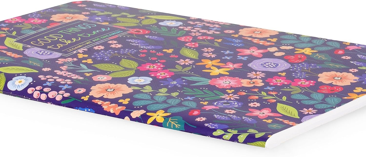 image:imageLegami Notizbuch liniert 7 mm Motiv Flowers Format B5 gro aus FSCzertifiziertem Papier 100 Seiten SingerPunktBindung 185 x 248 cm