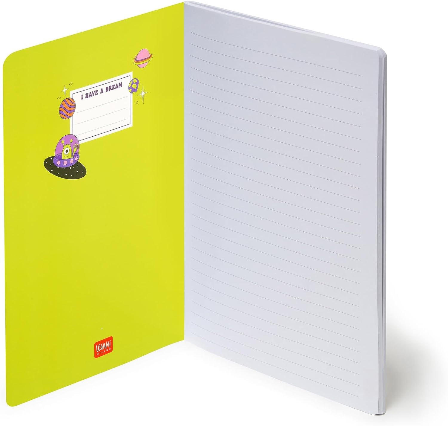 image:imageLegami Notizbuch liniert 7 mm Motiv Space Format B5 gro aus FSCzertifiziertem Papier 100 Seiten SingerPunktbindung 185 x 248 cm