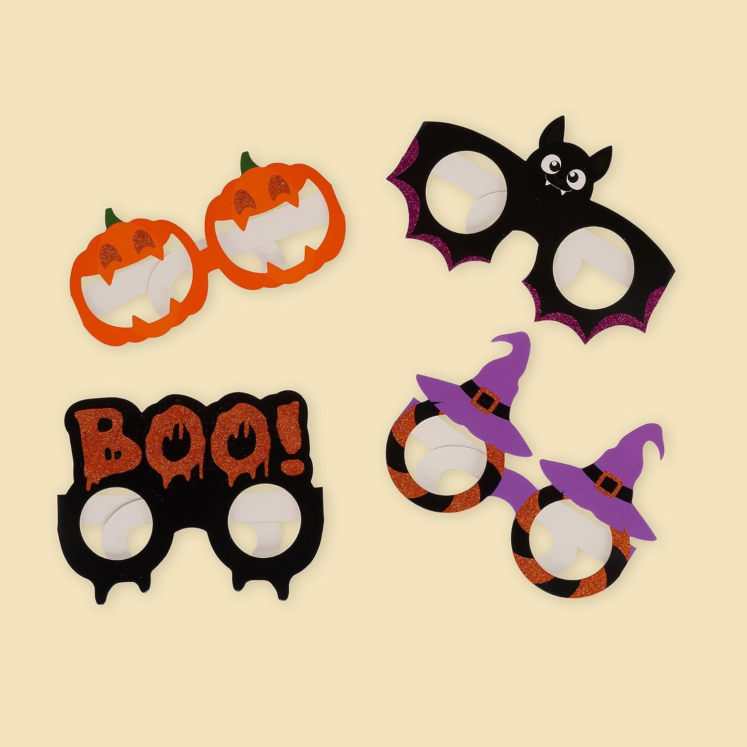 image:imageLegami Set aus 8 Halloween Pappbrillen 8 verschiedene Trick or Treat Motive Einheitsgre