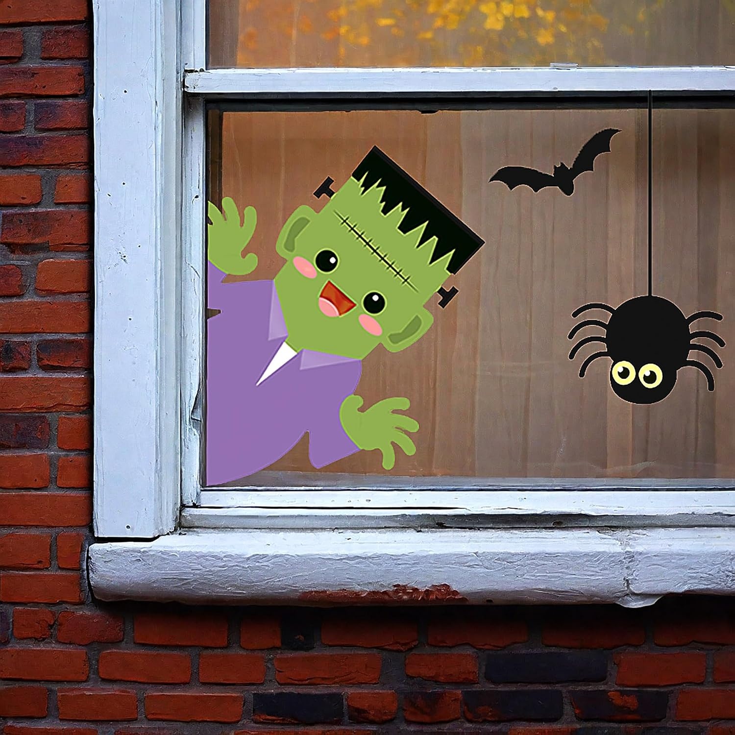 image:imageLegami Set mit 35 HalloweenFensterAufklebern elektrostatischen Stickern Fensterdekorationen HorrorFensterdekorationen wiederverwendbar und wiederverwendbar