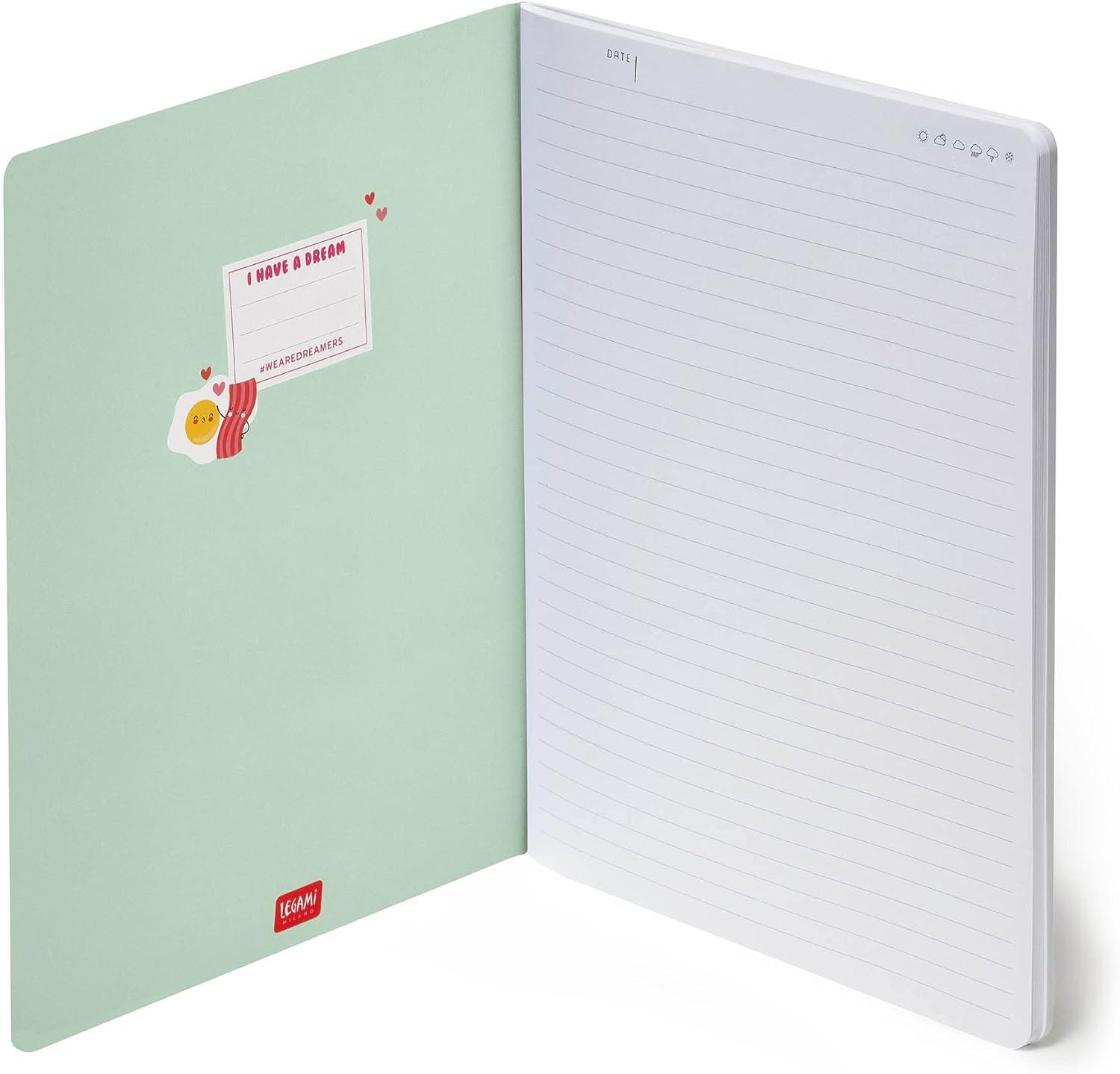 image:imageLegami Blatt B5 Notizbuch liniert mehrfarbig Travel 185 x 248 cmEGG