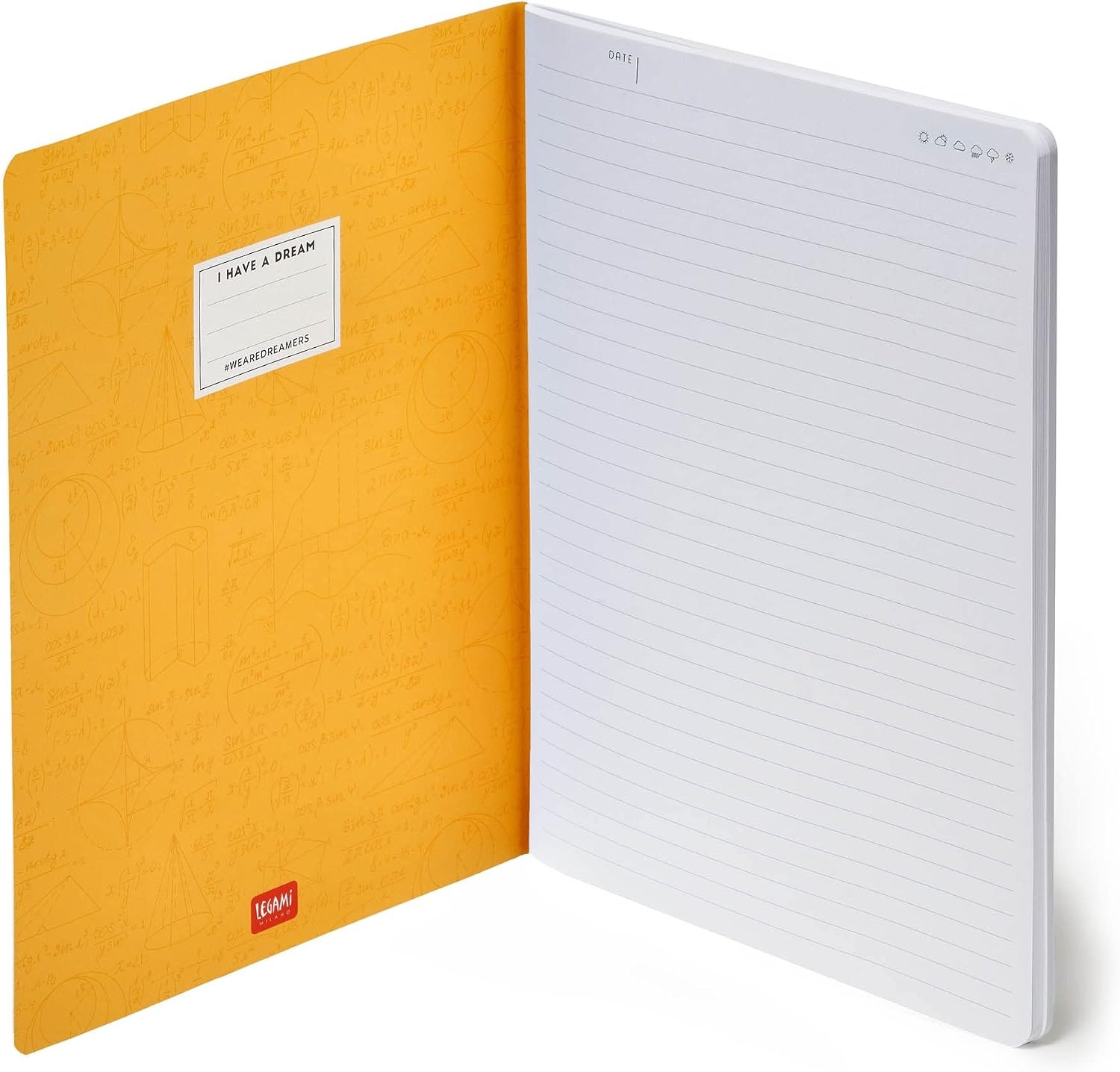 image:imageLegami Blatt B5 Notizbuch liniert mehrfarbig Travel 185 x 248 cmGENIUS