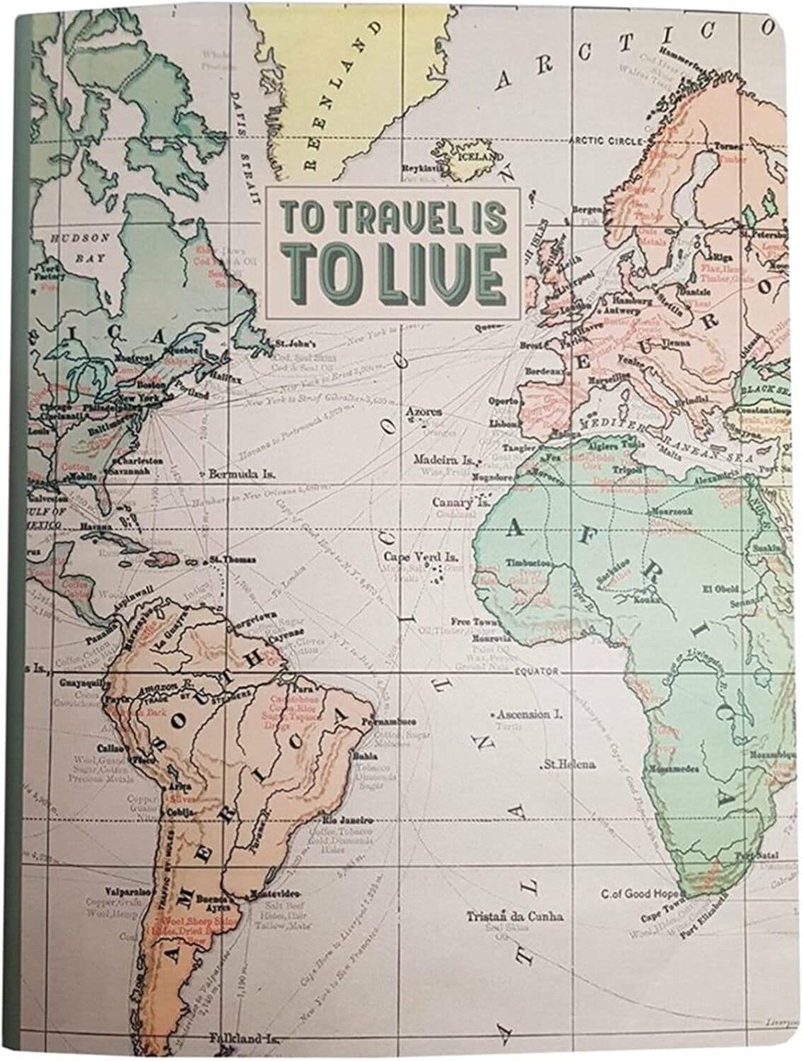 image:imageLegami Blatt B5 Notizbuch liniert mehrfarbig Travel 185 x 248 cmTravel
