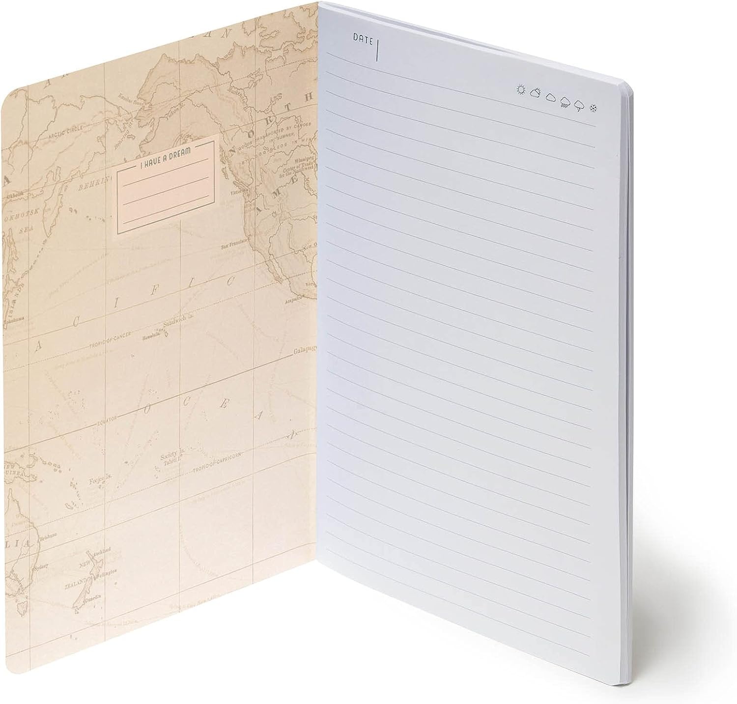 image:imageLegami Blatt B5 Notizbuch liniert mehrfarbig Travel 185 x 248 cmTravel