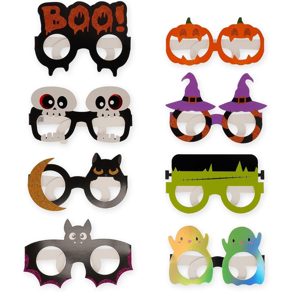 image:imageLegami  Set aus 8 Halloween Pappbrillen 8 verschiedene Trick or Treat Motive Einheitsgre