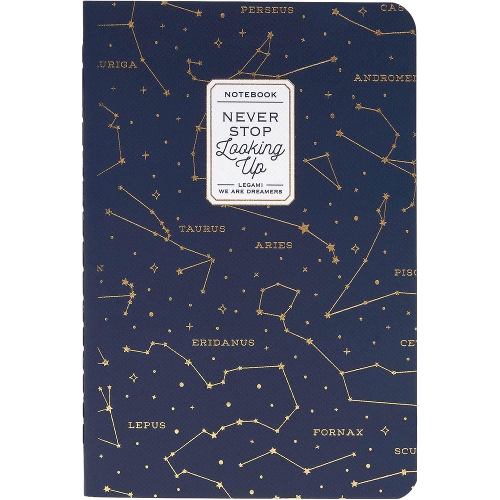 image:imageLegami Blatt B5 Notizbuch liniert mehrfarbig Travel 185 x 248 cmSTARSNEVER STOP LOOKING UP