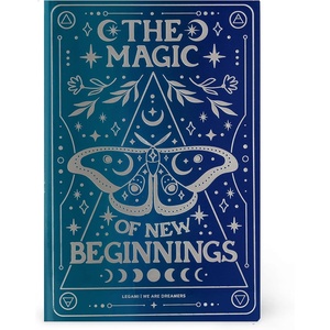 LEGAMI – 7 mm liniertes Notizbuch, Moth Motiv, Special Edition, A5 Format, Medium, FSC zertifiziertes Papier, 80 Seiten, Singer Stitch Bindung, 14.2 x 21 cm