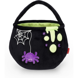 Legami – Halloween-Tasche für Süßigkeiten oder Streiche, Bonbontüte, Candy Bag, aus weichem, faltbarem Stoff, mit Henkel, 20 x 35 x 3 cm(CAULDRON)