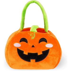 Legami – Halloween-Tasche für Süßigkeiten oder Streiche, Bonbontüte, Candy Bag, aus weichem, faltbarem Stoff, mit Henkel, 20 x 35 x 3 cm(PUMPKIN)