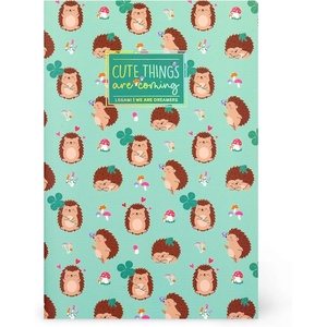 Legami – Hedgehog Notizbuch, liniert, 7 mm, Format B5, groß, FSC-zertifiziertes Papier, 100 Seiten, Singer-Punkt-Bindung, 18,5 x 24,8 cm