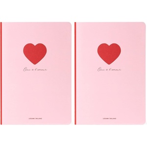 Legami Blatt B5 Notizbuch, liniert, mehrfarbig (Travel), 18,5 x 24,8 cm(Herz)